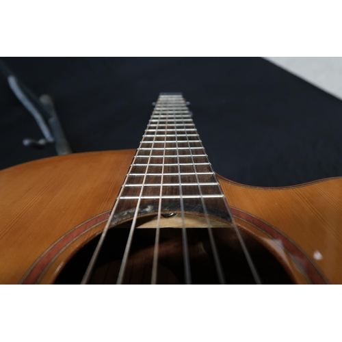 359 - A Studio LAG Tramontane electro acoustic six string guitar TN 100 ACE Auditorium Guitar in a natural... 