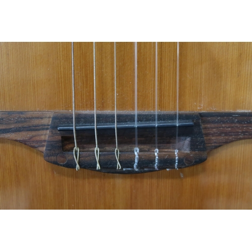 359 - A Studio LAG Tramontane electro acoustic six string guitar TN 100 ACE Auditorium Guitar in a natural... 