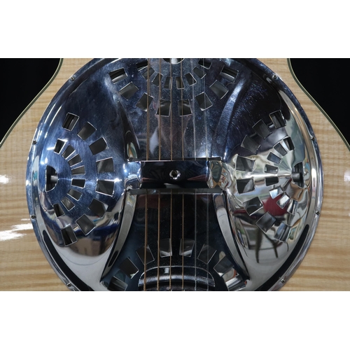 366 - A Guvnor wooden body resonator six string guitar