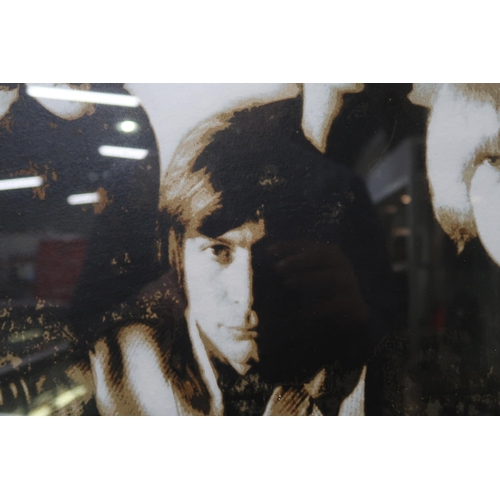 379 - THE ROLLING STONES - group shot by Gered Mankowitz at Masons Yard, London, multicolour silkscre... 