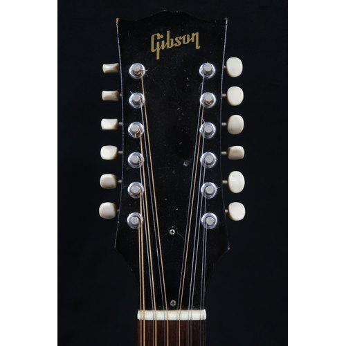 394 - GIBSON A 1960's vintage Gibson twelve string acoustic guitar model B-25 12 N serial number 806586 wi... 