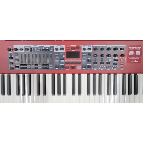 398 - Nord Electro 6 HP  73 note hammer action portable keyboard together with stand and stool.This Keyboa... 