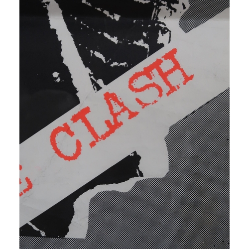 410 - The Clash a Clash poster from their debut album with Paul Simonon, Joe Strummer and Mick Jones 74cm ... 