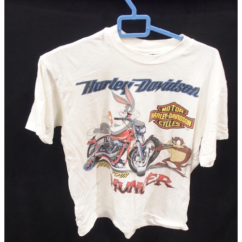 417 - A lot of various tour T Shirts with The Rolling Stones to include a leather cap, Red Hot Chilli Pepp... 