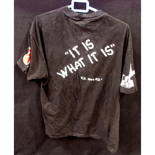 417 - A lot of various tour T Shirts with The Rolling Stones to include a leather cap, Red Hot Chilli Pepp... 