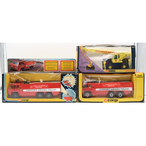 523 - A boxed Corgi 1103 Chubb Pathfinder Airport Crash Truck, 1118 Chubb Pathfinder and 1101 Warner &... 