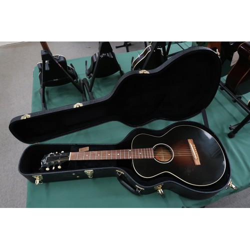 392 - GIBSON a Gibson Blues Tribute electro acoustic six string guitar serial number 12055077 with a Gibso... 