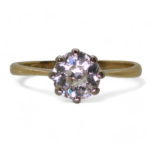 AN 18CT GOLD DIAMOND SOLITAIRE