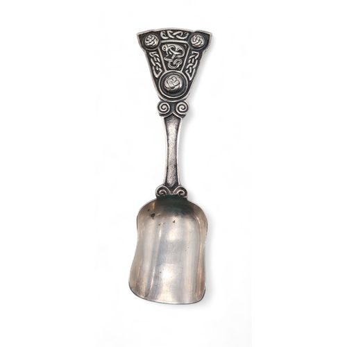 2504 - ALEXANDER RITCHIE;a Scottish silver sugar spoon, Glasgow 1928, also stamped 'IONA' with Registration... 