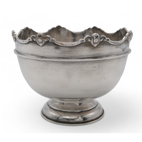 2508 - AN EDWARDIAN SILVER ROSE BOWLby William Hutton & Sons, Birmingham 1906, with an applied cherub b... 