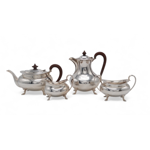 2515 - A GEORGE V FOUR PIECE SILVER TEA SERVICEby Wilson & Sharp Ltd, Sheffield 1928, the teapot 1921, ... 