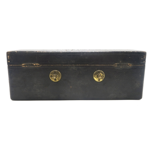 2652 - A VICTORIAN LEATHER DESPATCH BOX BY WICKWAR & Co., LONDONThe lid embossed in gilt Hubert Jerning... 