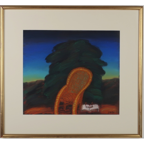 917 - JACK KNOX RSA RSW RGI (SCOTTISH 1936-2015) CHAIR, EVENING Pastel, signed lower right, 32 x 36.5cm... 