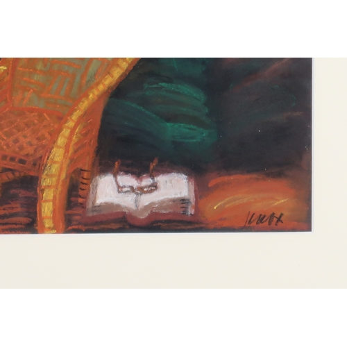 917 - JACK KNOX RSA RSW RGI (SCOTTISH 1936-2015) CHAIR, EVENING Pastel, signed lower right, 32 x 36.5cm... 