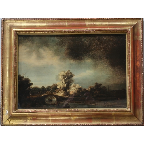 902 - AFTER REMBRANDT VAN RIJN (DUTCH 1606-1669) THE STONE BRIDGE Print multiple, 40 x 28cm ... 