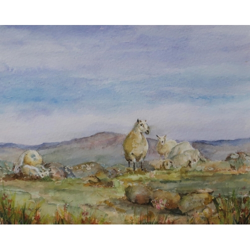 922 - MARGARET MACKAY (SCOTTISH CONTEMPORARY) HIGHLAND SCENE Watercolour, signed lower left, 20 ... 