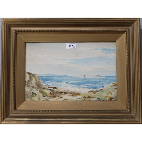 927 - PETER MACGREGOR WILSON RSW (SCOTTISH 1856-1928) SCOTTISH COASTAL SCENES Watercolour, signed lower ri... 