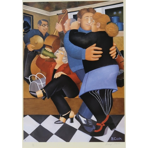 933 - BERYL COOK (ENGLISH 1926-2008) SHALL WE DANCE Lithograph, signed lower 54 x 38cm Certificate of auth... 