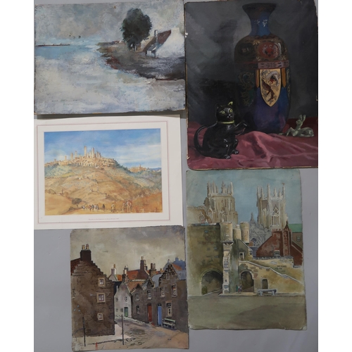 952 - COLLECTION OF UNFRAMED WORKS BY JAMES CARNEGIE KEIR AND OTHERS (6)