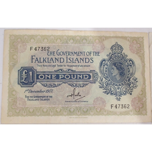 377 - Falkland Islands (British Overseas Territories) £1 Bank Notes E10051 19th May 1938 O... 