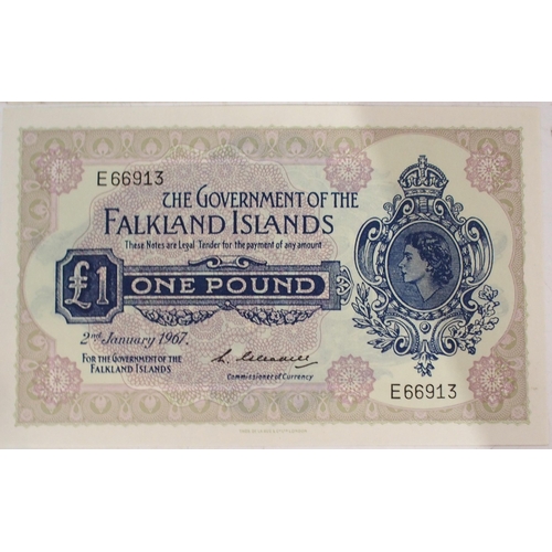 377 - Falkland Islands (British Overseas Territories) £1 Bank Notes E10051 19th May 1938 O... 