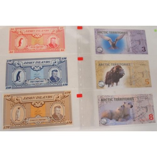 381 - A lot comprising bank notes from Anarctica, Jason Islands and Arctic Territories, Argentina (27)&nbs... 