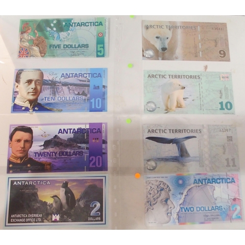 381 - A lot comprising bank notes from Anarctica, Jason Islands and Arctic Territories, Argentina (27)&nbs... 