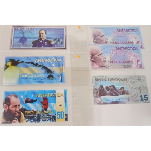 381 - A lot comprising bank notes from Anarctica, Jason Islands and Arctic Territories, Argentina (27)&nbs... 