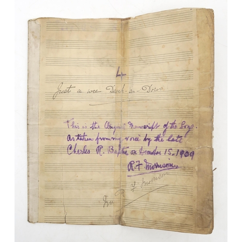 422 - A music manuscript titled 