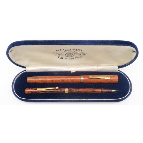 429 - A Waterman's Ideal fountain pen and propelling pencil set, of 