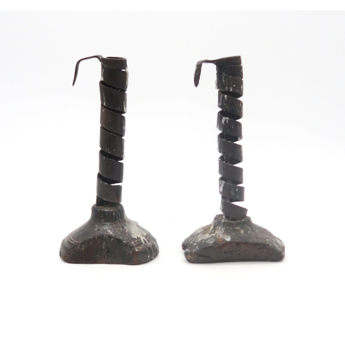 431 - A pair of 17th/18th century iron 