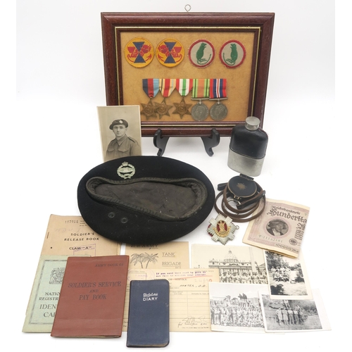 446 - A collection of material relating to the WW2 service of 3064188 David Davidson Hunter, Royal Scots/2... 