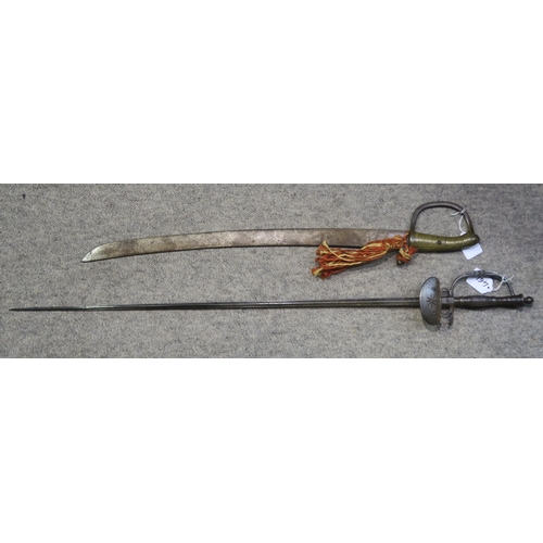 461 - A French briquet or short sword, the blade measuring approx. 58.5cm in length and stamped 