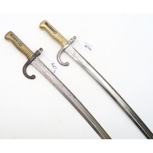 461 - A French briquet or short sword, the blade measuring approx. 58.5cm in length and stamped 