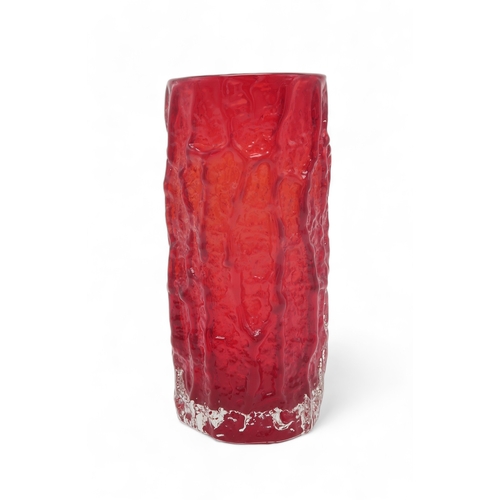 2220 - GEOFFREY BAXTER (BRITISH - 1922-1995) FOR WHITEFRIARS BARK VASEin Ruby colourway , 22.5cm high... 