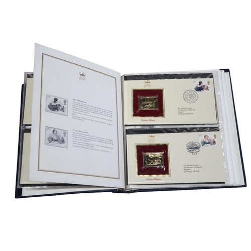 392 - Two albums of 22ct gold Golden Replicas of British Stamps in 80 covers