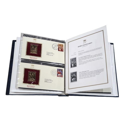 392 - Two albums of 22ct gold Golden Replicas of British Stamps in 80 covers