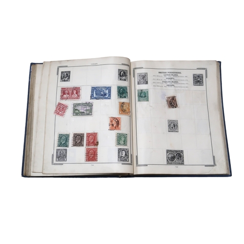 395 - Stanley Gibbons The Improved Stamp Album to include Great Britain 1/d red, 1/d lilac, Victoria 1/2 /... 