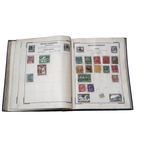 395 - Stanley Gibbons The Improved Stamp Album to include Great Britain 1/d red, 1/d lilac, Victoria 1/2 /... 