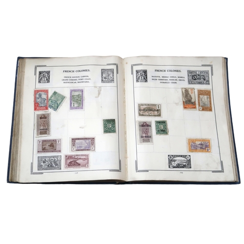 395 - Stanley Gibbons The Improved Stamp Album to include Great Britain 1/d red, 1/d lilac, Victoria 1/2 /... 