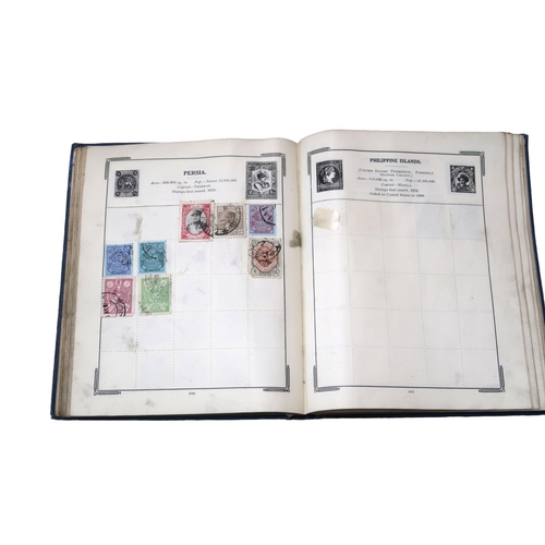 395 - Stanley Gibbons The Improved Stamp Album to include Great Britain 1/d red, 1/d lilac, Victoria 1/2 /... 