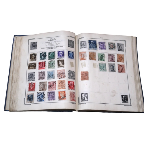 395 - Stanley Gibbons The Improved Stamp Album to include Great Britain 1/d red, 1/d lilac, Victoria 1/2 /... 