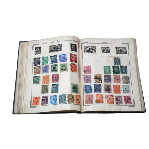 395 - Stanley Gibbons The Improved Stamp Album to include Great Britain 1/d red, 1/d lilac, Victoria 1/2 /... 