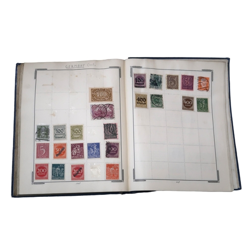 395 - Stanley Gibbons The Improved Stamp Album to include Great Britain 1/d red, 1/d lilac, Victoria 1/2 /... 