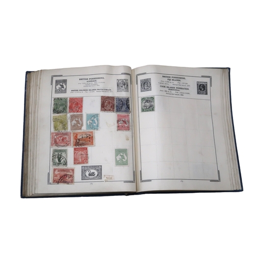 395 - Stanley Gibbons The Improved Stamp Album to include Great Britain 1/d red, 1/d lilac, Victoria 1/2 /... 