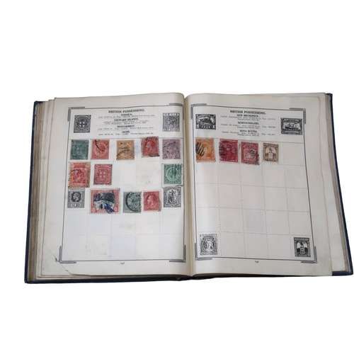 395 - Stanley Gibbons The Improved Stamp Album to include Great Britain 1/d red, 1/d lilac, Victoria 1/2 /... 