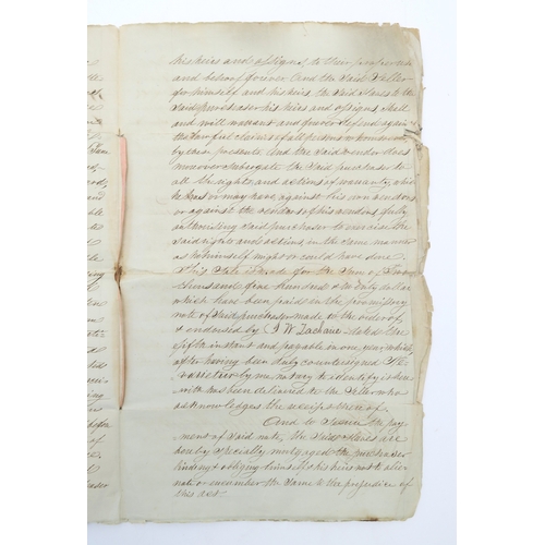 2680 - LOUISIANA SLAVE TRADE: A BILL OF SALE FOR THREE SLAVESDated 6th December 1833, New Orleans, concerni... 