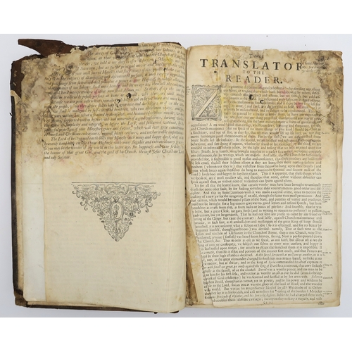 2684 - THE HOLY BIBLEOxford, Printed at the Theater (sic.), 1685, with engraved general title representing ... 