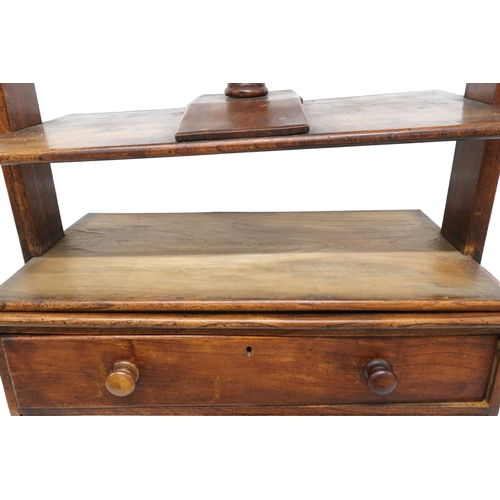 2001 - AN EARLY 19TH CENTURY ASH LINEN/BOOK PRESS CHEST with turned twin handled press mounted to ches... 