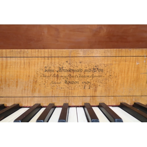 2007 - AN 18TH CENTURY JOHN BROADWOOD & SON, LONDON 1797 WALNUT CASED HARPSICHORD with hinged top conce... 